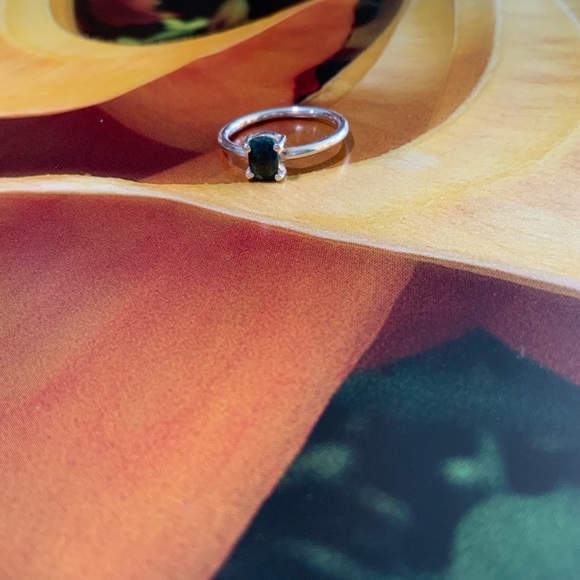 Black Ethiopian Opal Ring - 925 Sterling Silver - Size 5.5 - Picture 5 of 15